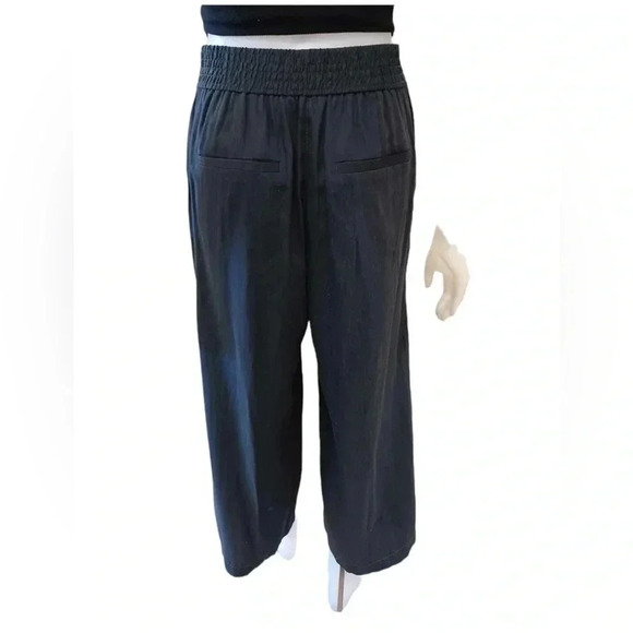 Club Monaco Linen Blend Blue Capri Wide Leg Pants Size 4 - Picture 4 of 10